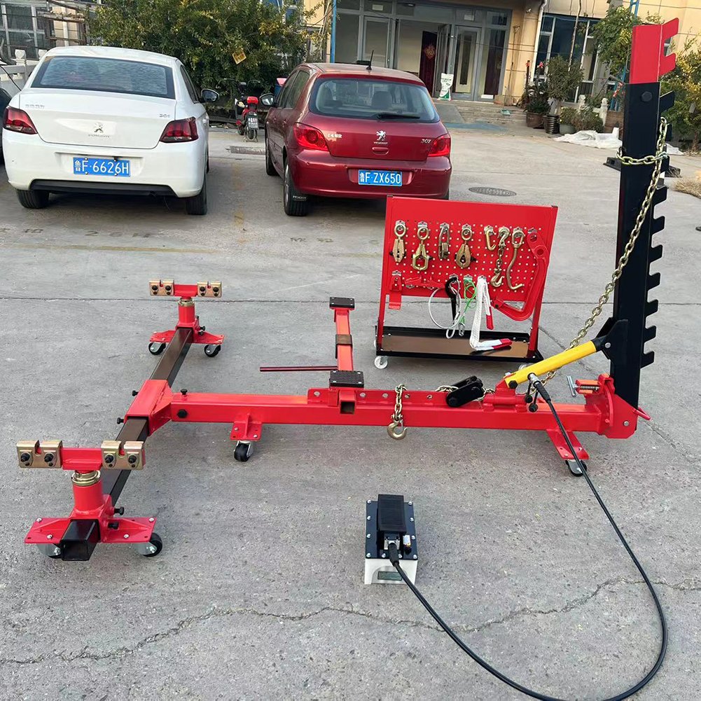 3.5T Simple Vehicle Beam Straighter Car Bench Collision Puller Straightening Machine Portable Auto Body Frame Repair Equipment