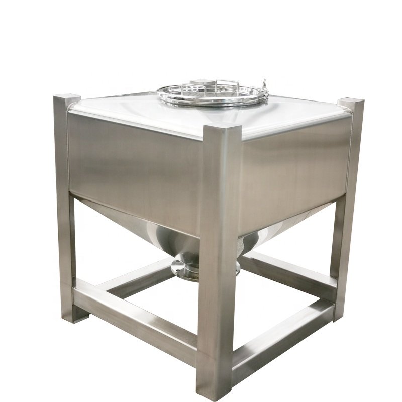 Sanitary Food Grade Stainless Steel 190L Chamber Powder Storage Equipment IBC Tank Container
