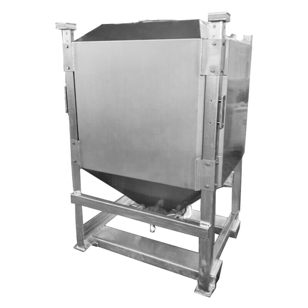 Sanitary Food Grade Stainless Steel 190L Chamber Powder Storage Equipment IBC Tank Container