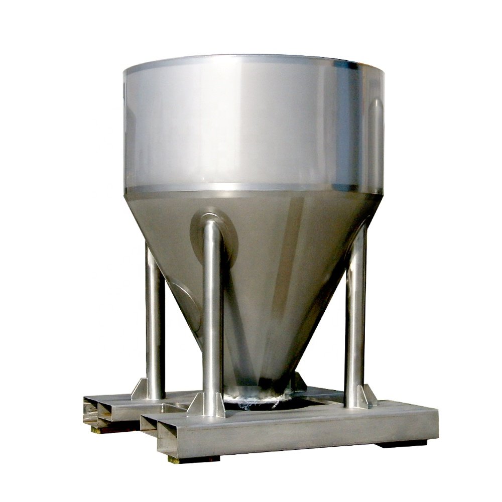 Sanitary Food Grade Stainless Steel 190L Chamber Powder Storage Equipment IBC Tank Container