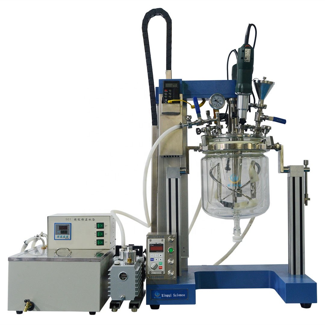 1L 2L 5L 10L Small Capacity Vacuum Homogenizer Lab Emulsifying Mixer for Cosmetic Cream Body Lotion Sample Products