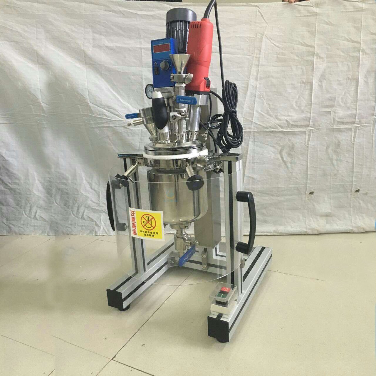 1L 2L 5L 10L Small Capacity Vacuum Homogenizer Lab Emulsifying Mixer for Cosmetic Cream Body Lotion Sample Products