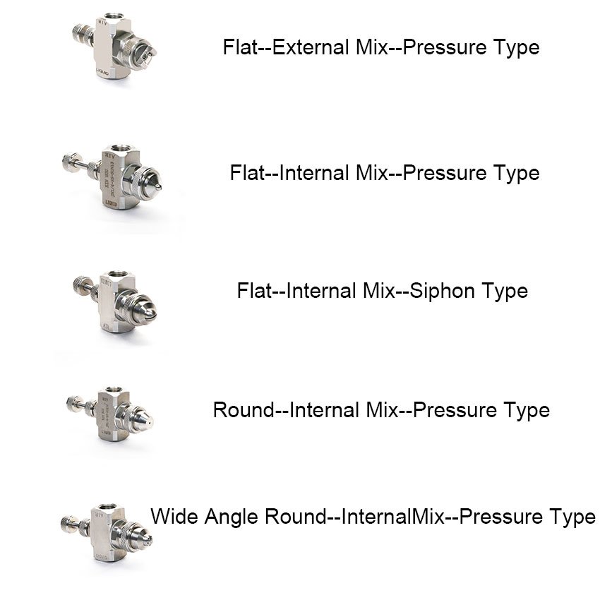 XINHOU Low Pressure Hydroponics Nebulizer, Air Atomizing, Micro Fog Siphon Two Fluid Atomising and Water Atomiser Spray Nozzle