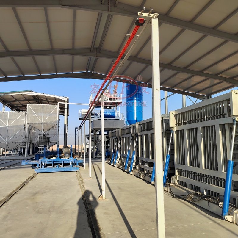 precast concrete house plant auto foam brick lightweight hollow core slab forming equipment sandwich panel production machine