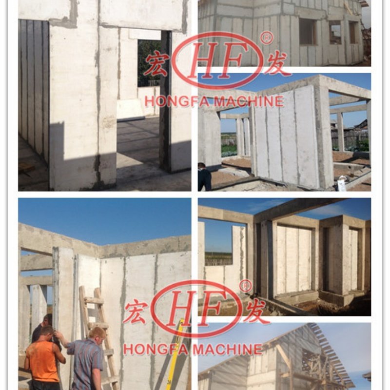 precast concrete house plant auto foam brick lightweight hollow core slab forming equipment sandwich panel production machine