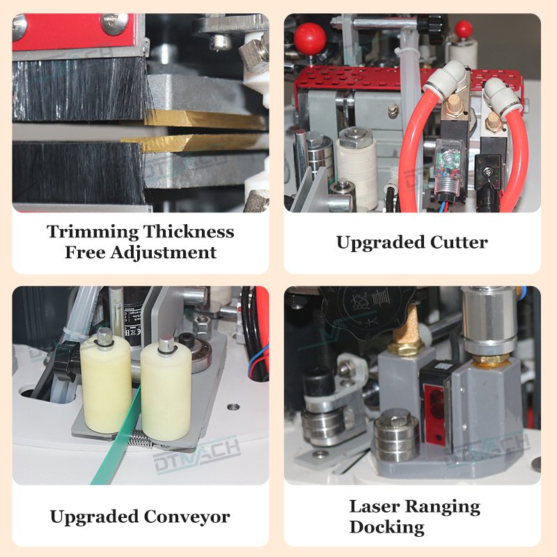Pur Glue Fully Automatic Curve Edge Banding Machine zero Glue Line Curve Woodworking Manual Contour Edgebander Glue