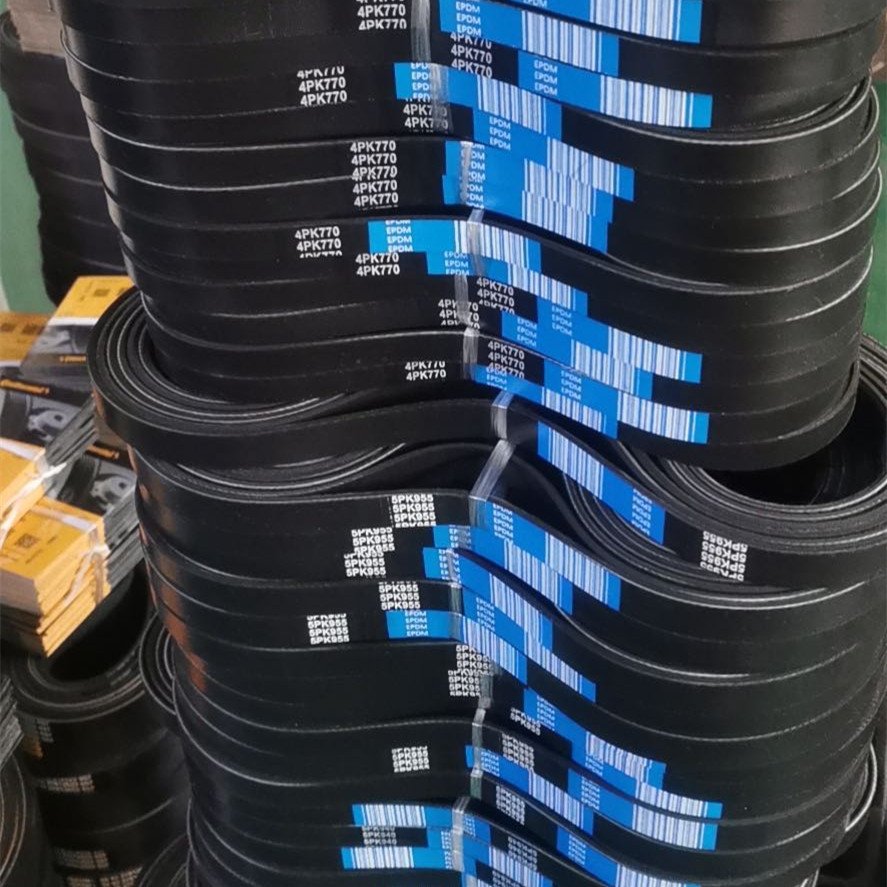 Auto V Belt Customizable 6PK2020 PK Rubber Belt 4PK1180 Poly Fan Belts EPDM & Polyester Ribbed Drive & Transmission Belts