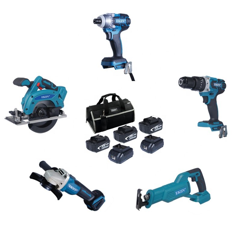 Factory Power Drills kit 21v portable electric cordless brushless 18V cordless drill Lithium Battery power tools kit