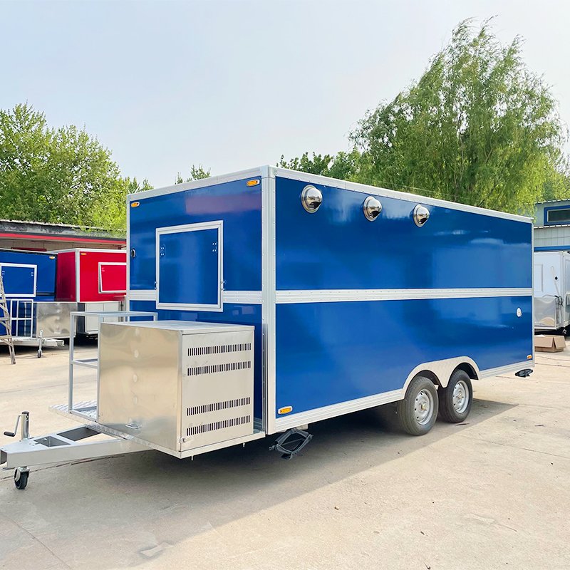 Street Kitchen Food Cart Vending Trolley Gas Food Cart Enclosed Concession Food Vending BBQ Trailer for Sale Germany