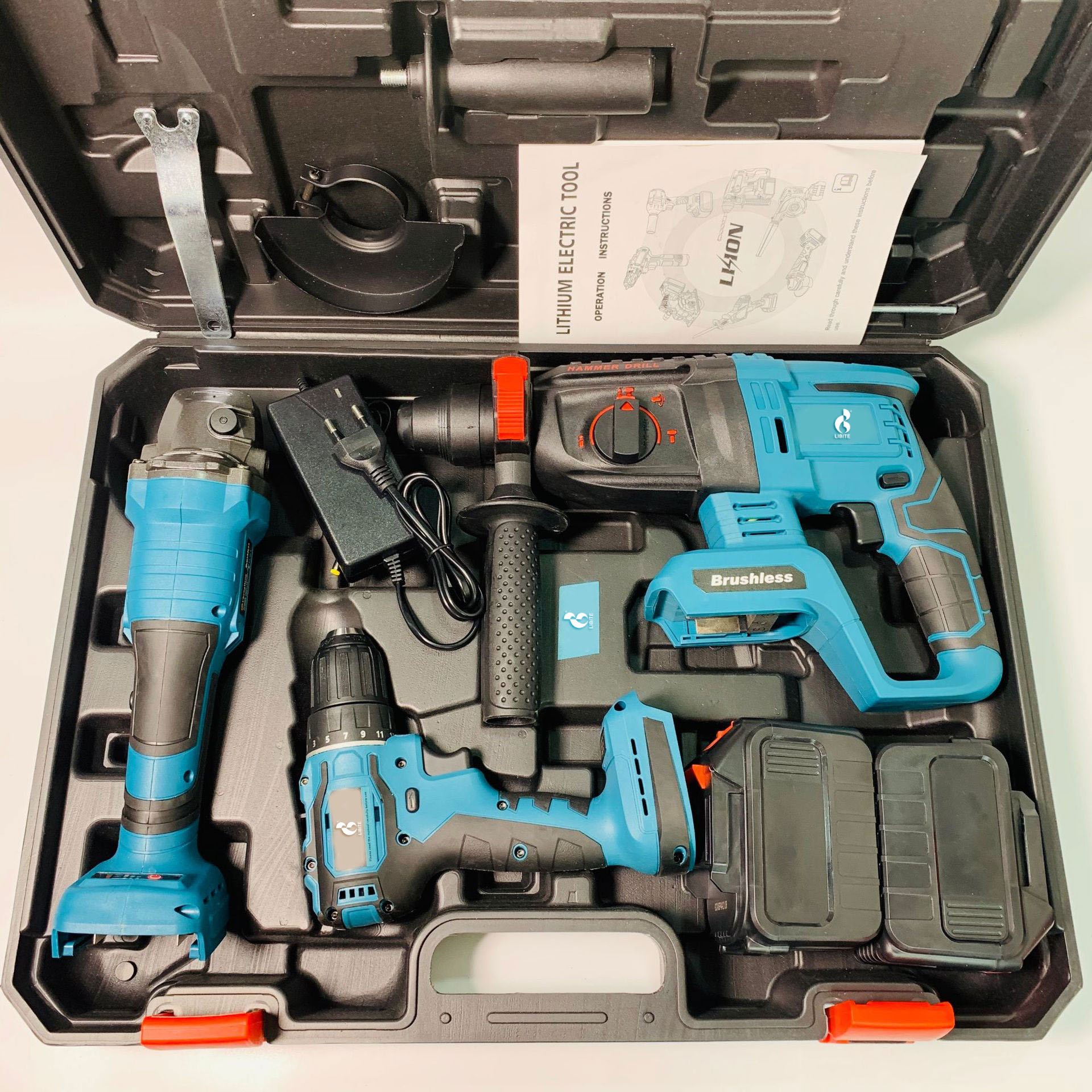 Factory 21v portable Power tool set electric cordless brushless 18V cordless drill Lithium Battery power tools kit