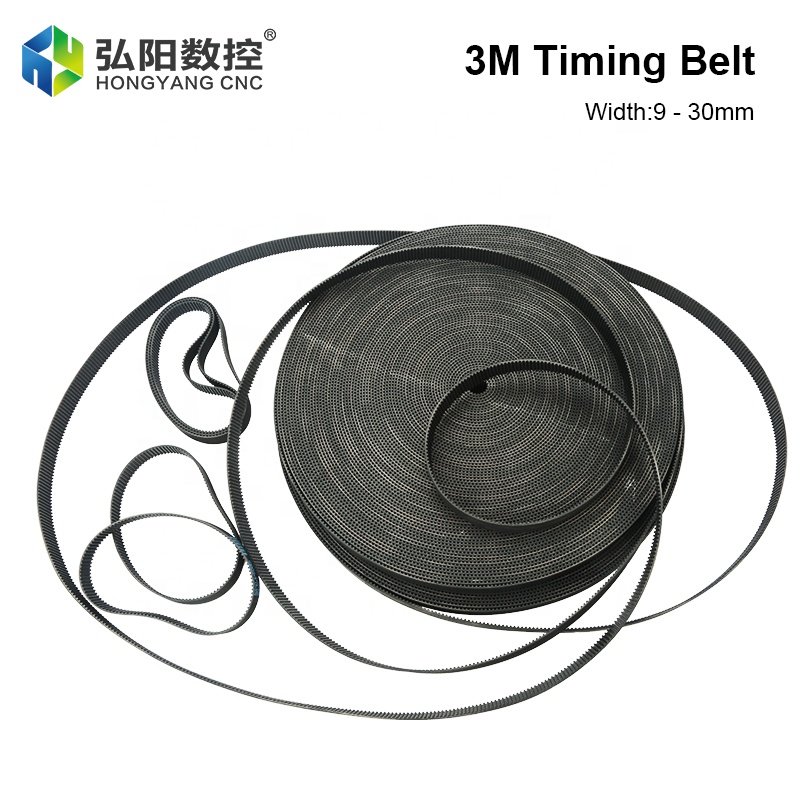 3M Timing Belt Width 8 / 9 / 10 / 12 / 15 / 20mm Open Arc Tooth Rubber Synchronous Rubber Belt CNC Laser Cutting Machine Belt
