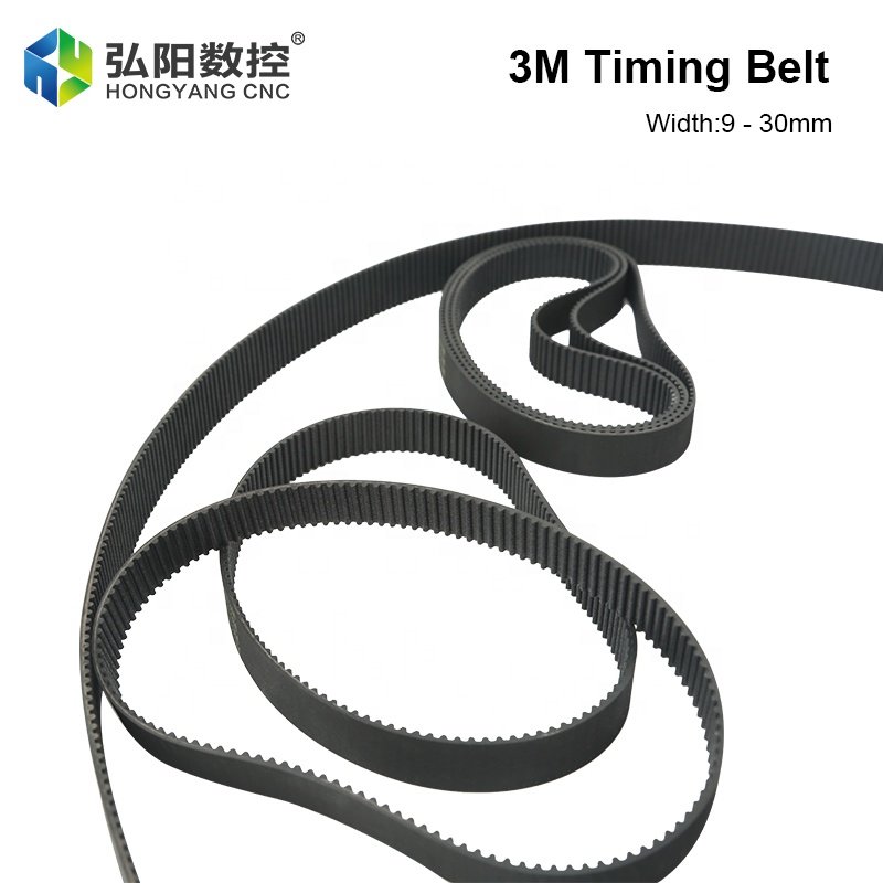3M Timing Belt Width 8 / 9 / 10 / 12 / 15 / 20mm Open Arc Tooth Rubber Synchronous Rubber Belt CNC Laser Cutting Machine Belt