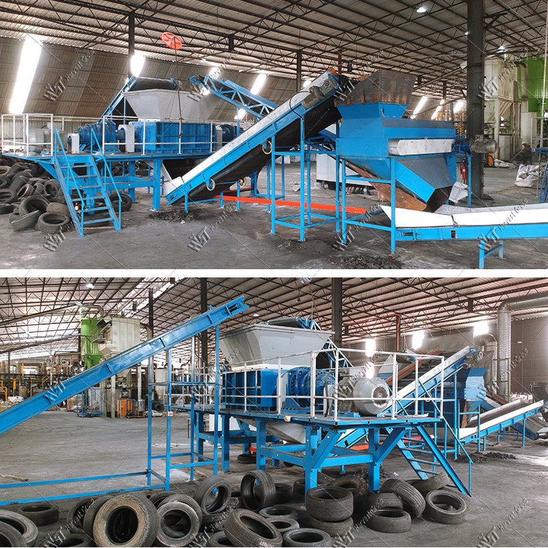 Auto Tire Recycling Machine Waste Tyre Rubber Powder Equipment Manufacturer Recycling Tire Machine