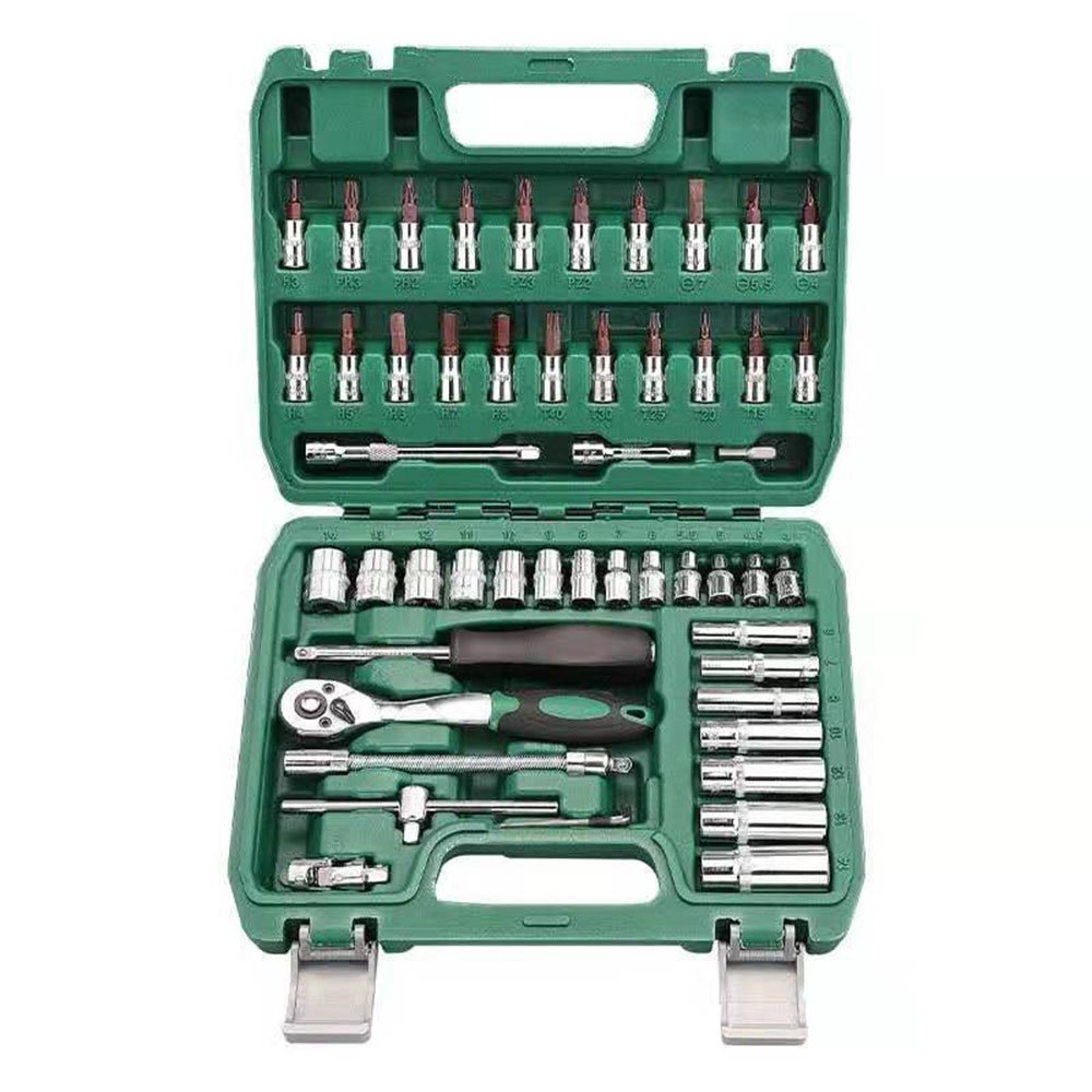 53PCS Socket Wrench Set Ratchet Wrench Automobile Combination Hardware Hand Tools