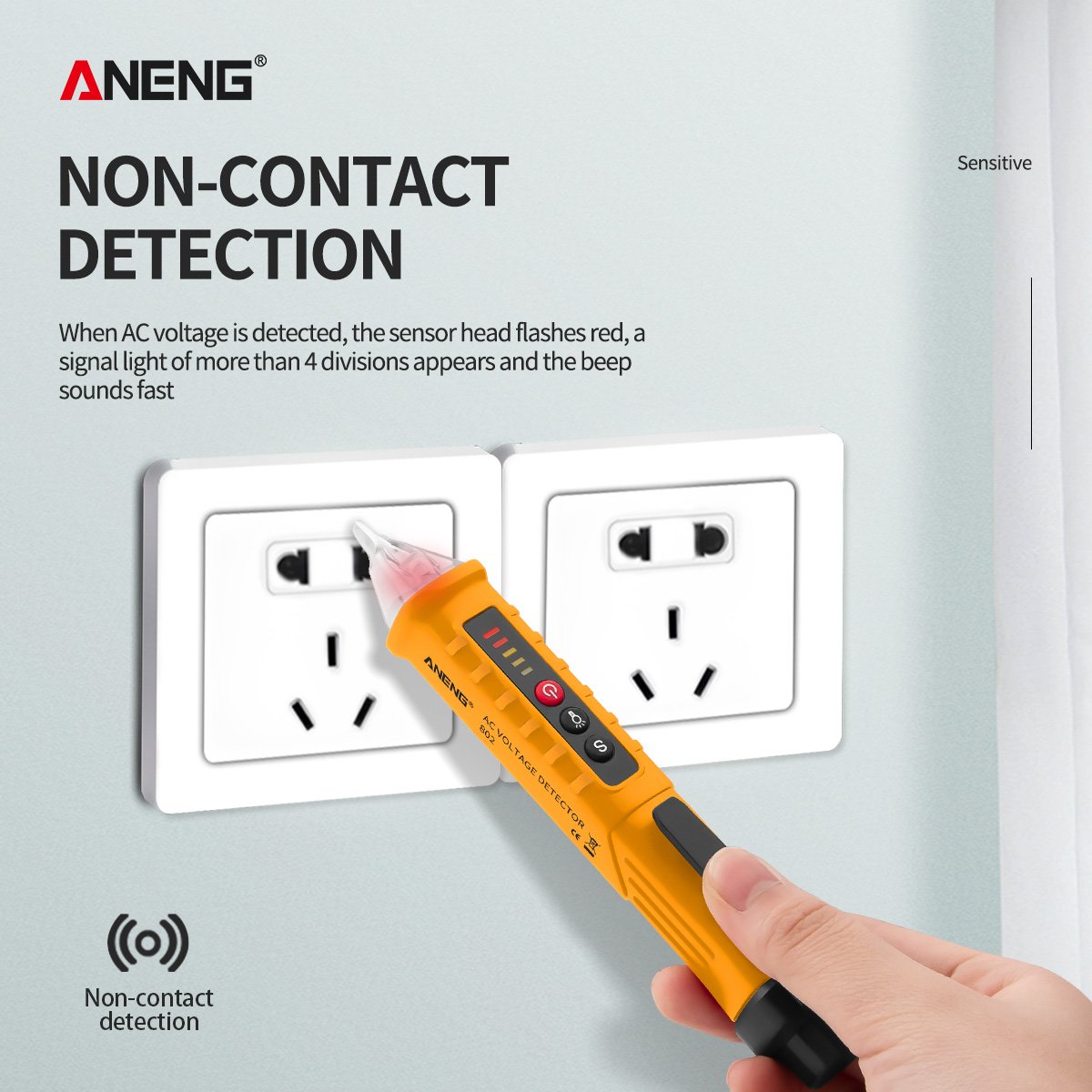 ANENG VD802 Smart Non-contact Digital Test Pen New Arrival AC Voltage 12-1000V Detectors Current Electric Sensor Tester Tools