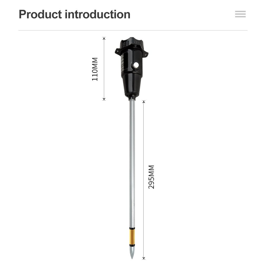 2 in 1 Soil Moisture PH Meter 3-8ph Humidity Analyzer Acidity Tester Metal Long Probe Detector for Plants Garden Measure Tool