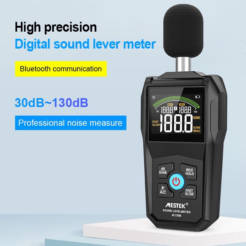 Wholesale 30-130dB dB Decibel Detector Audio Tester Metro Diagnostic-Tool Smart Sensor Digital Sound Level Meter Noise tester