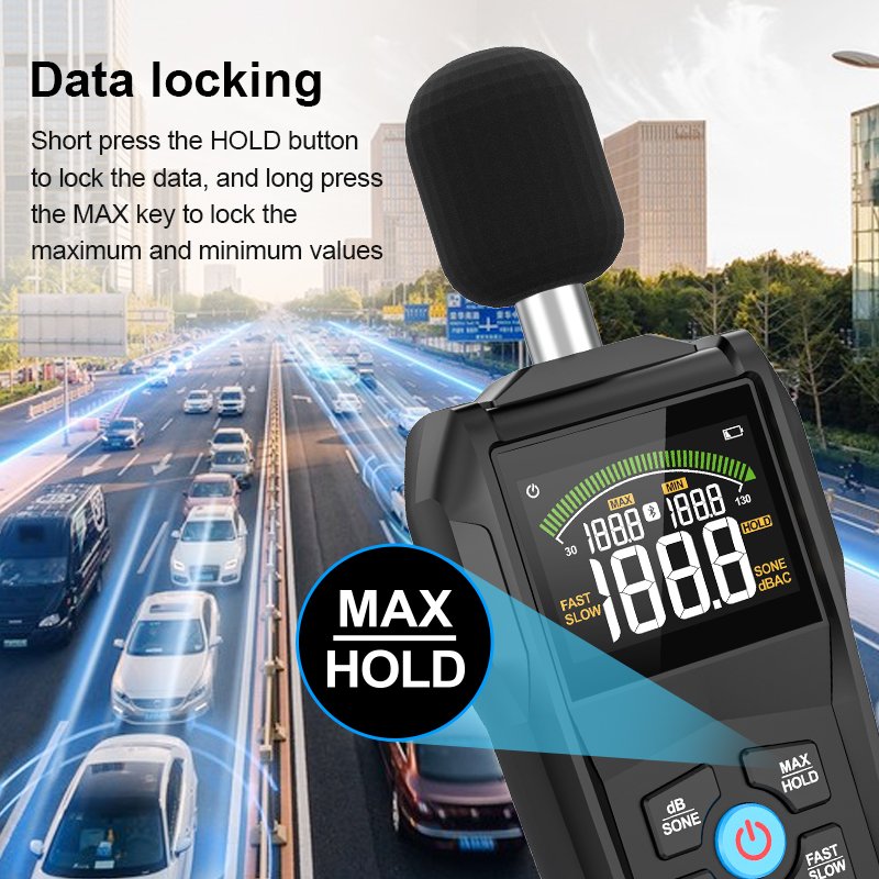 Wholesale 30-130dB dB Decibel Detector Audio Tester Metro Diagnostic-Tool Smart Sensor Digital Sound Level Meter Noise tester