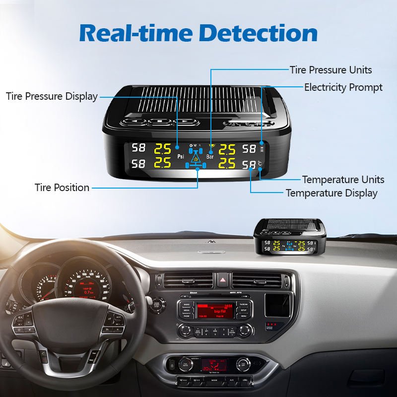 SPY car digital wireless low air valve tpms tire pressure gauge sensor monitoring system (tpms)