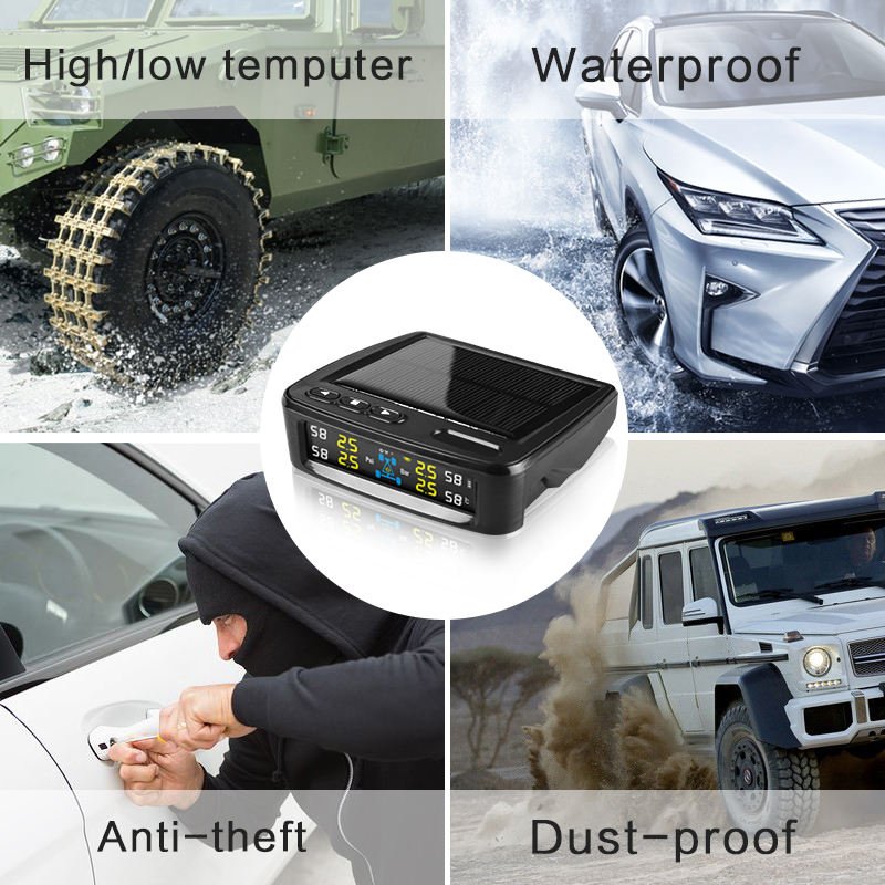 SPY car digital wireless low air valve tpms tire pressure gauge sensor monitoring system (tpms)