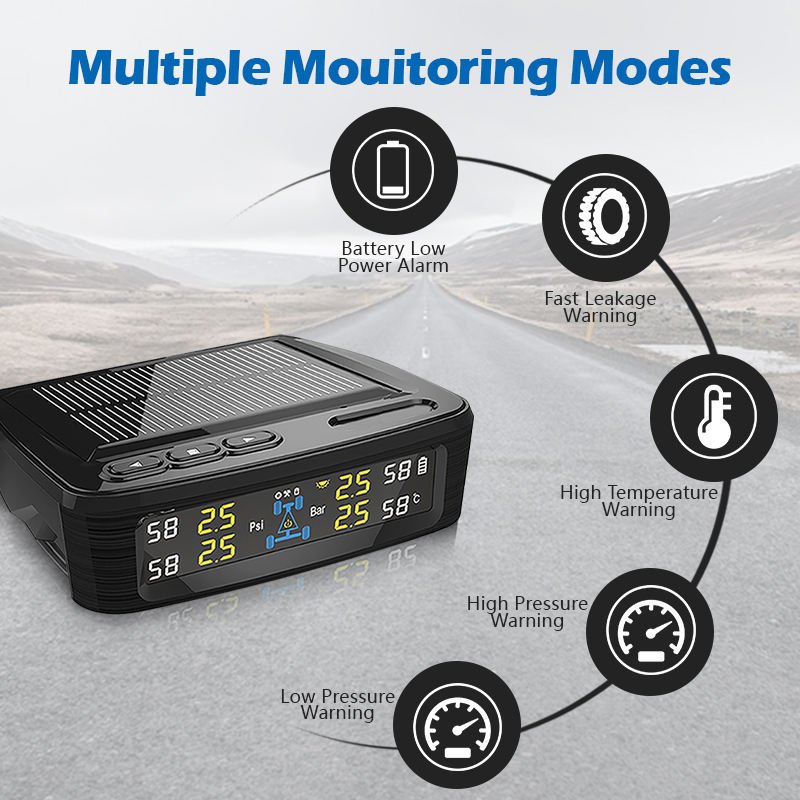SPY car digital wireless low air valve tpms tire pressure gauge sensor monitoring system (tpms)