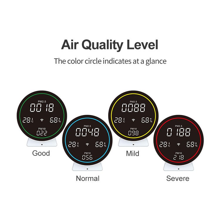 Smart Iot Device PM2.5 Sensor PM2.5 Detector Pm10 Tester With Temperature Humidity Display for Home Office