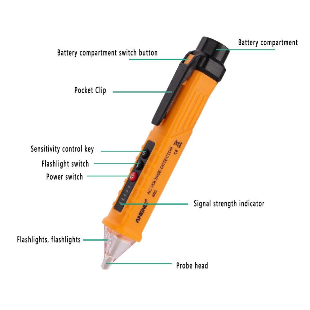 Digital AC/DC Voltage Detectors Smart Non-Contact Tester Pen Meter 12-1000V Current Electric Sensor Test Pencil