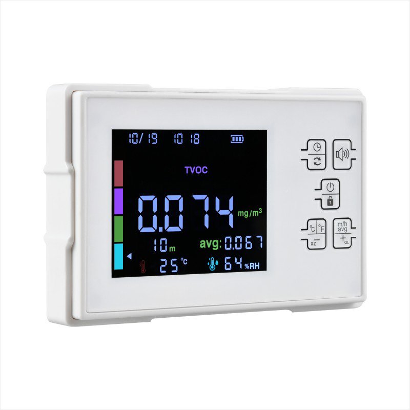Multi space intelligent detection equipment LCD color screen CO CO2 HCHO TVOC air quality detector