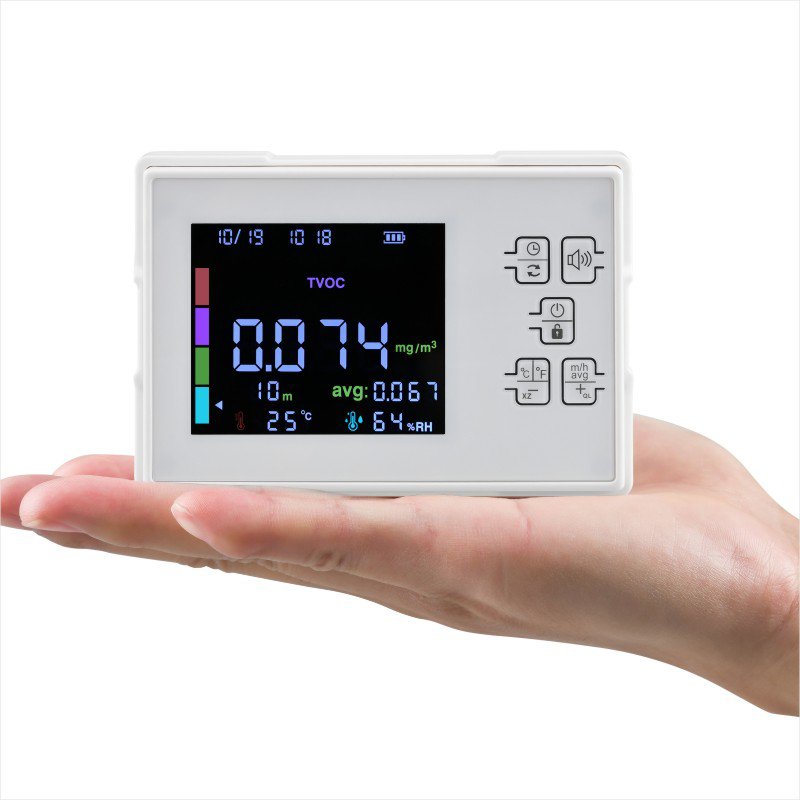 Multi space intelligent detection equipment LCD color screen CO CO2 HCHO TVOC air quality detector