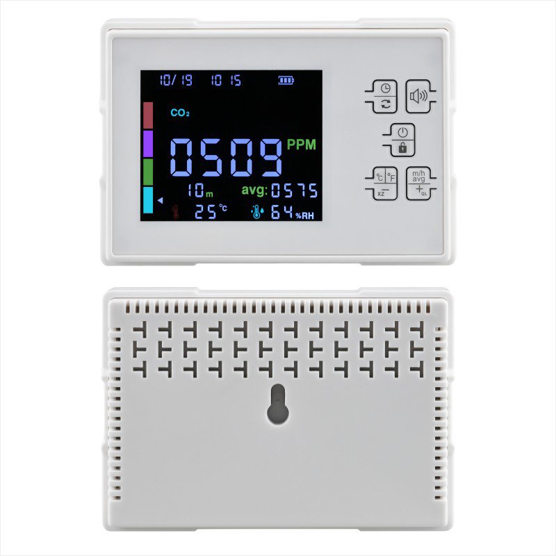 Multi space intelligent detection equipment LCD color screen CO CO2 HCHO TVOC air quality detector