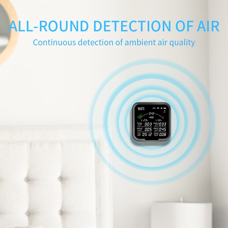 PTH9BW WITH WIFI Intelligent CO Detector Temperature Wireless Humidity Air Quality Desktop Indoor CO2 meter TESTER