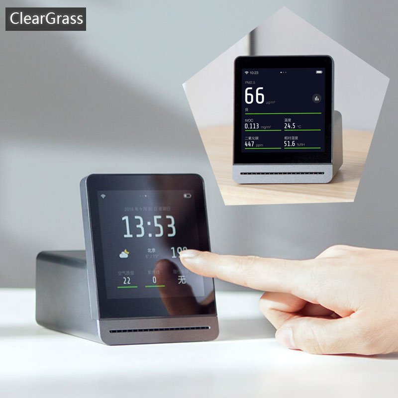 Xiaomi Qingping Air Detector Retina Touch IPS Screen Mobile Touch Operation Mijia APP Pm2.5 Air Monitor for Indoor Outdoor