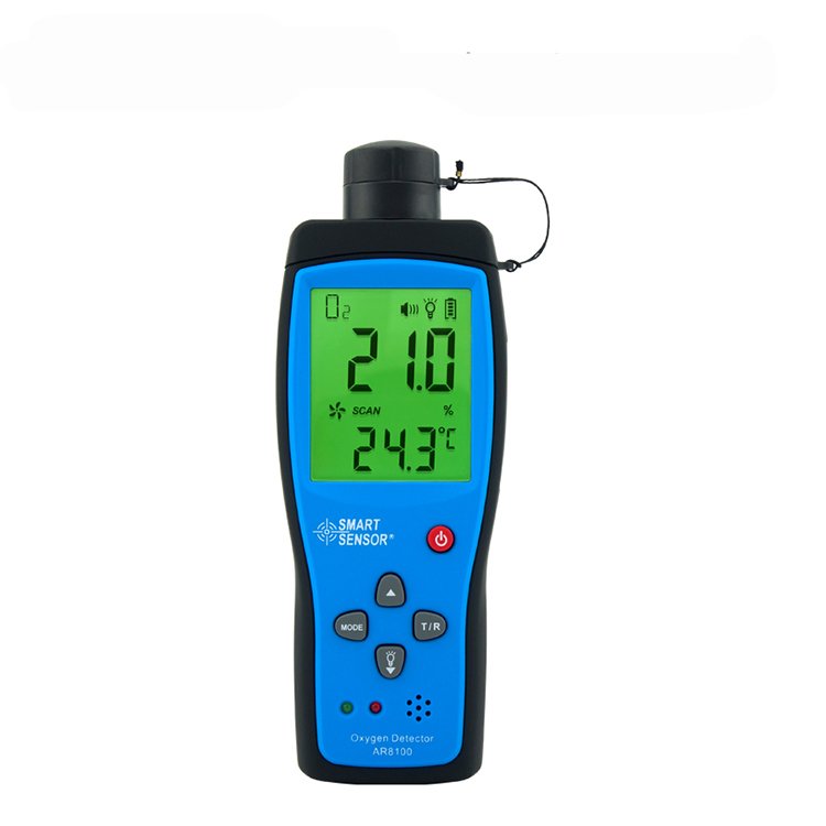 Smart Sensor AR8100 Portable Oxygen Tester Digital O2 Oxygen Gas Meter with carry case