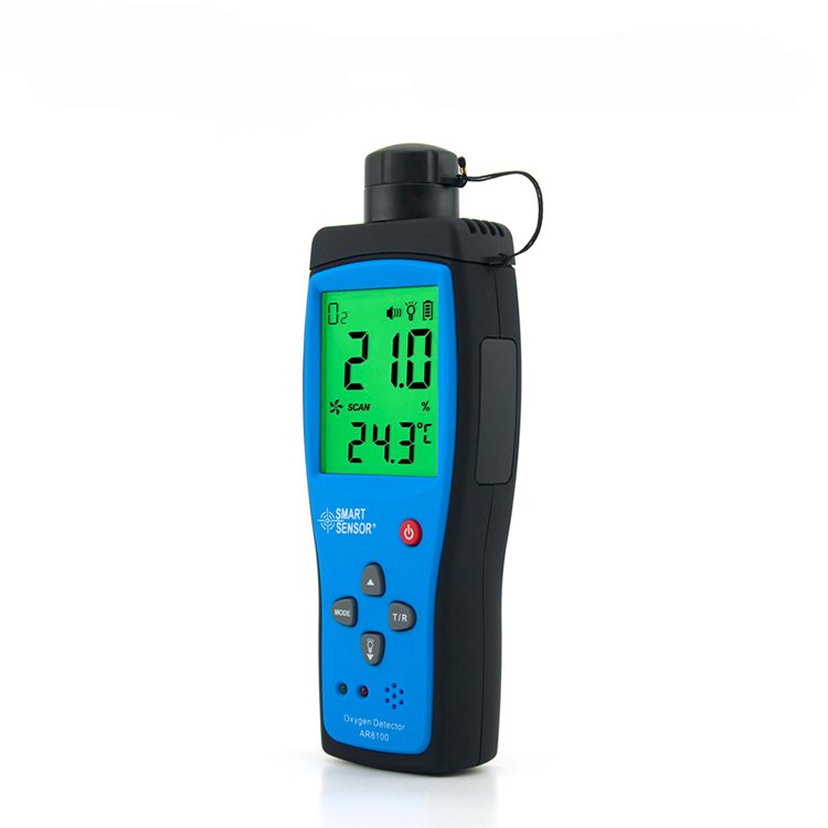 Smart Sensor AR8100 Portable Oxygen Tester Digital O2 Oxygen Gas Meter with carry case