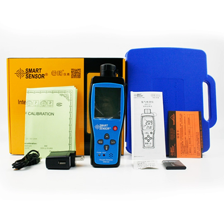 Smart Sensor AR8100 Portable Oxygen Tester Digital O2 Oxygen Gas Meter with carry case