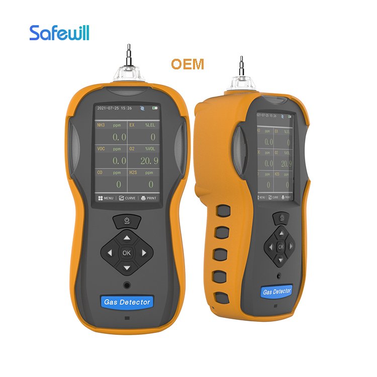 Safewill Support OEM Portable Multi Gas Analyzer ES60A Best Price Oxygen Leak Detector 6 In 1 LPG Gas Leak Detector Wifi