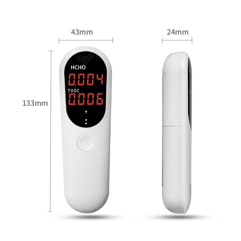 LED Digital Display Air Quality Detector Office Formaldehyde HCHO TVOC Air Quality Monitor High Precision Portable Indoor Rc Gz
