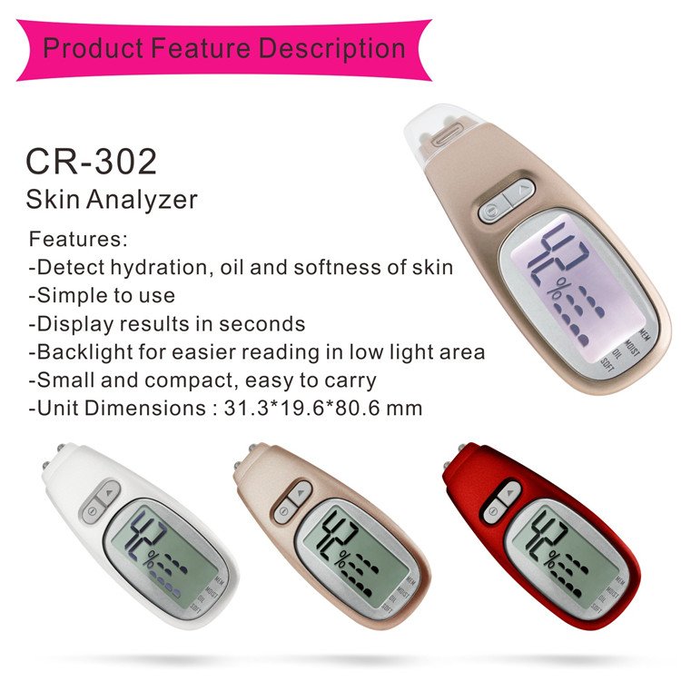 Led Display Skin Analyzer Tester Beauty Skin Care Tool Skin Sensor Monitor Oil Detector Digital Facial Moisture Oil Analyzer