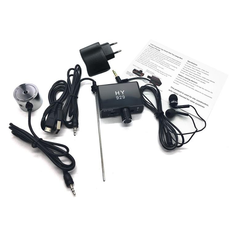 Water Pipe Leak Detector Sensor Water Pipe Tube Leakage Monitor Tester Kit with Dual Probes Earphone High Sensitivity Water Pipe