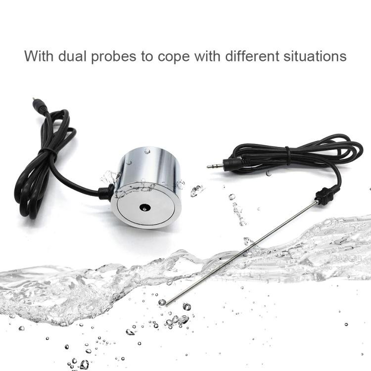 Water Pipe Leak Detector Sensor Water Pipe Tube Leakage Monitor Tester Kit with Dual Probes Earphone High Sensitivity Water Pipe