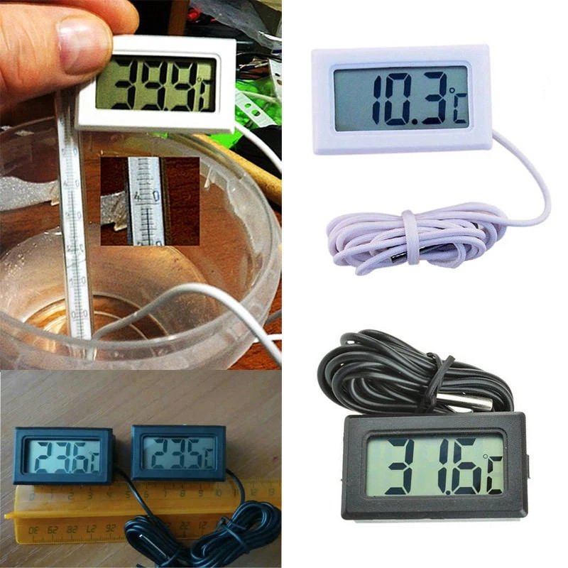 Mini LCD Digital Thermometer Aquarium Car Water Bath Temperature Tester Detector Monitor Temperature Sensor FY-10