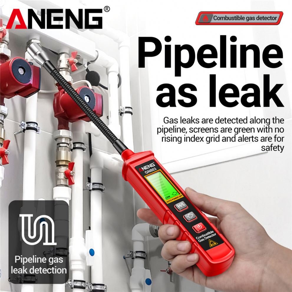 ANENG GN803 Handheld Gas Leak Detector Portable Gases Concentration Analyzer Meter Leakage Tools Methane Combustible Gas Testers
