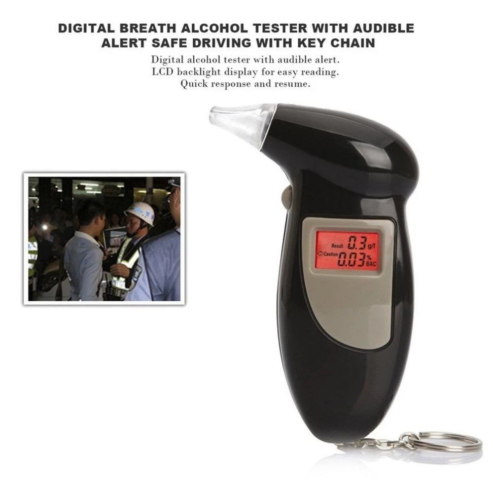 Measurement Range 0.00 - 0.19% BAC 0.0-1.9g/L Digital Breath Alcohol Tester Detector Breath Analyzer Breathalyzer