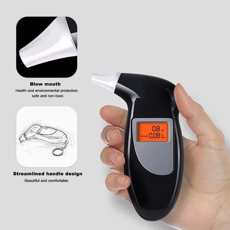 Measurement Range 0.00 - 0.19% BAC 0.0-1.9g/L Digital Breath Alcohol Tester Detector Breath Analyzer Breathalyzer