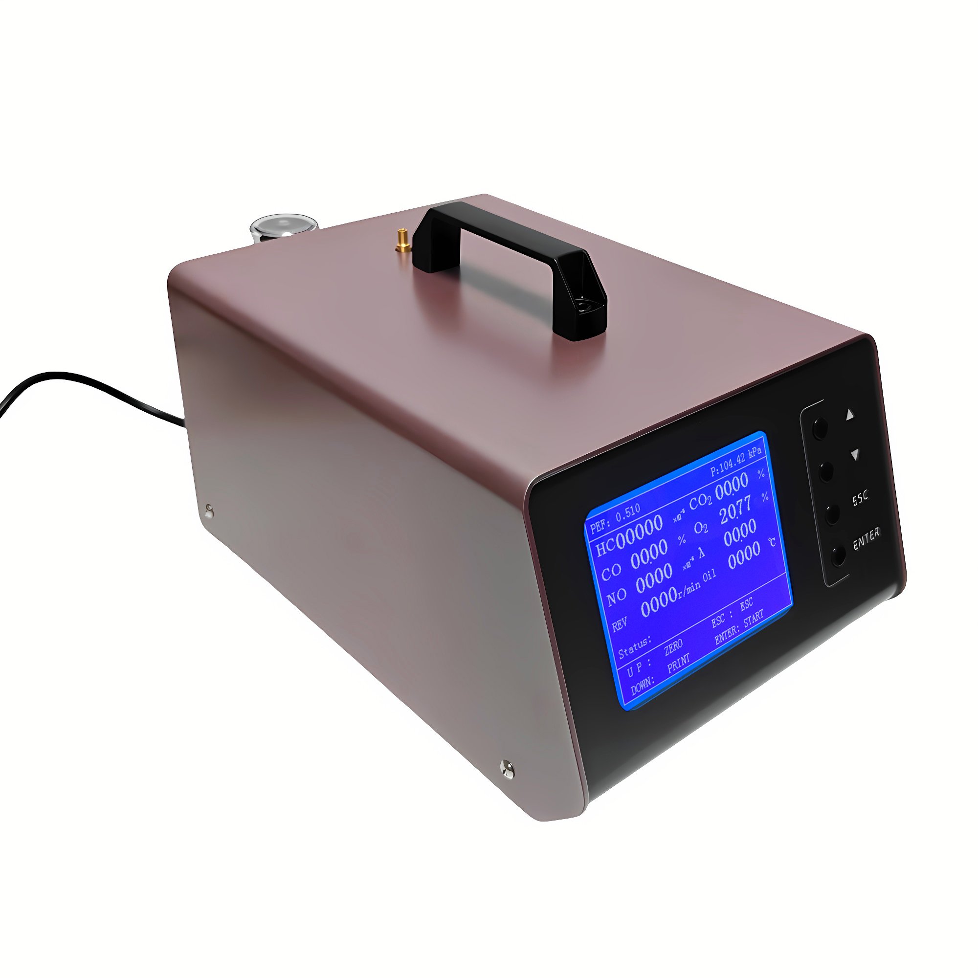 Automotive Exhaust Gas Analyzer MQW-511 Auto Car Emission Exhaust Gas Analyzer HC CO CO2 O2 NO Five Gases Exhaust Gas Detector