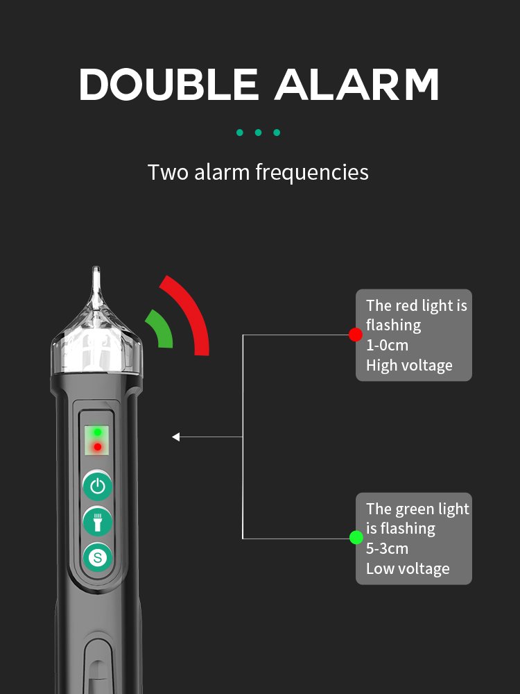 AC Electronic Pen Type Personal Safety Voltage Detector Pen Voltage Detector Tester Non-Contact AC Voltage Sensor Stick