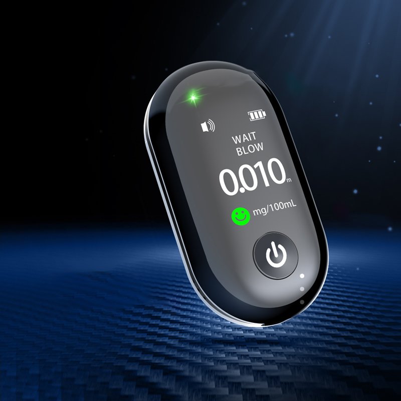 Professional Alcohol Breath Tester Breathalyzer Analyzer Detector Test Keychain Breathalyser Device LCD Screen