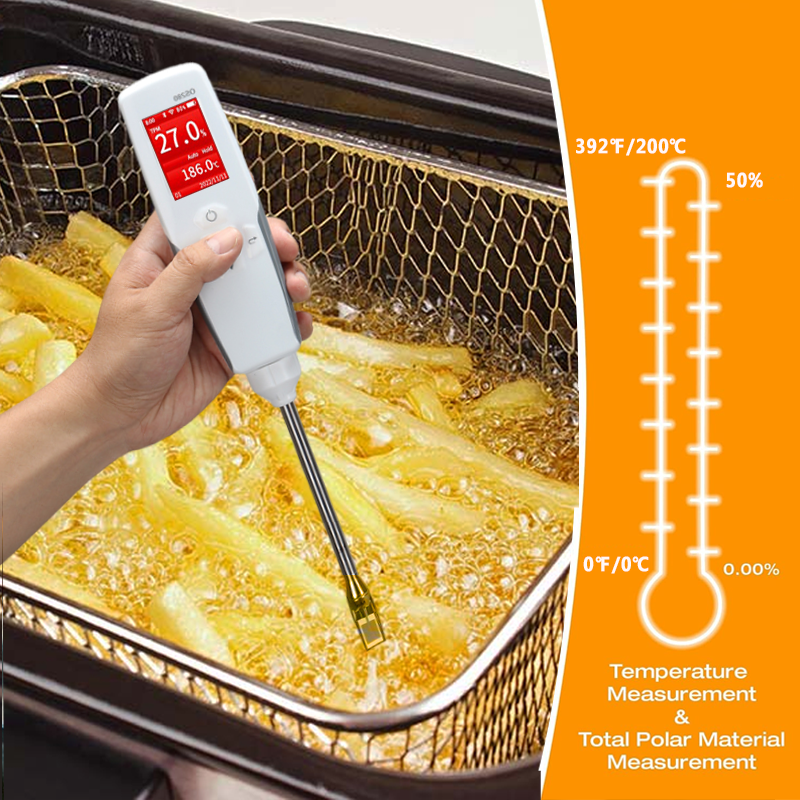 IKEME Food Probe Thermometer Milk Kitchen Oil Testing Machine Cooking Oil Tester Meter Monitor Cooking Oil Quality Tester Meter