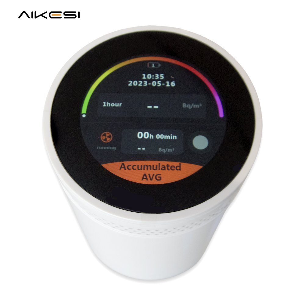 AIKESI RM-75 Long-Term Monitoring Integrated Sound Air Home Radon Monitor With Pulse Ion Chamber Sensor