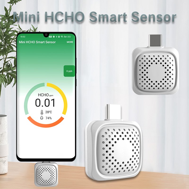Mini Portable Electrochemical Sensor Hcho Air Detector Outdoor High Precision Sensitive For Traveling Alarm Gas Monitor
